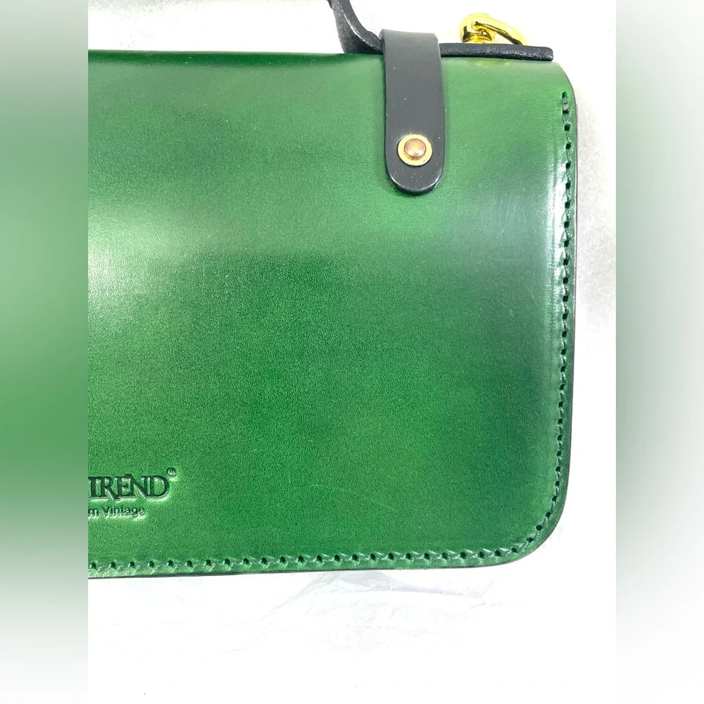 Green Leather Satchel Bag - Picture 7 of 14